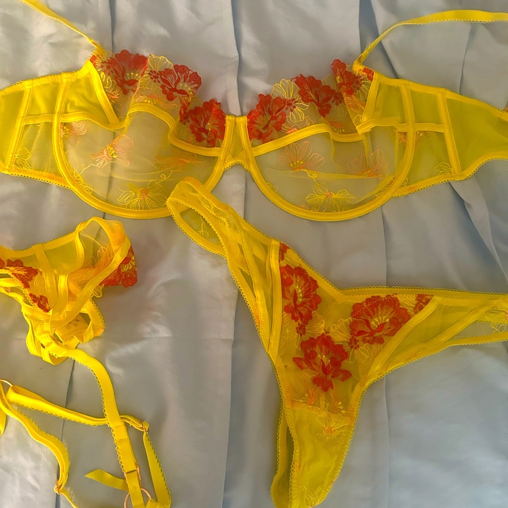 Bra thong and garter